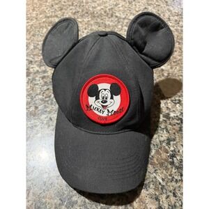 Disney Parks Mickey Mouse Club Ear Hat Official Mouseketeer Snapback Black Cap